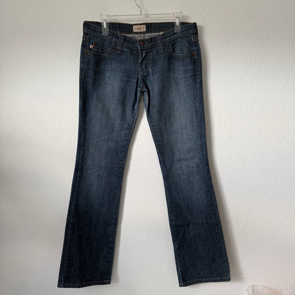 Frankie B Y2K Women Size 10 Jeans Low Rise Straight Leg Denim Blue Made In USA